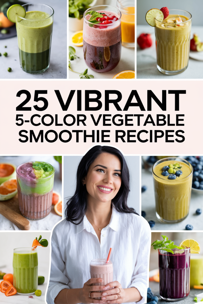5-Color Vegetable Smoothie Recipes