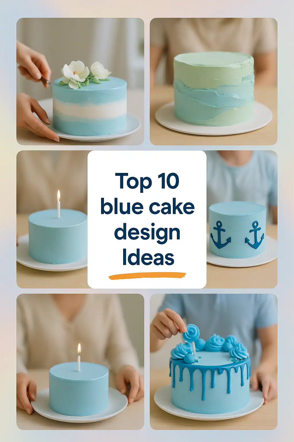 Blue Cake Design Ideas