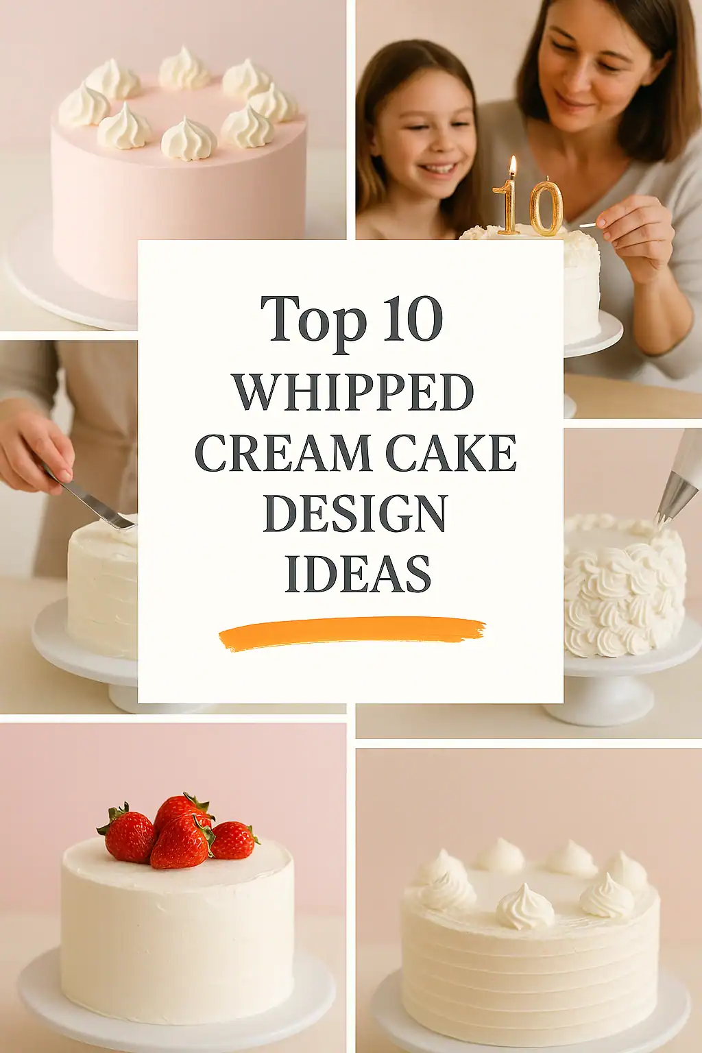 Whipped Cream Cake Designs