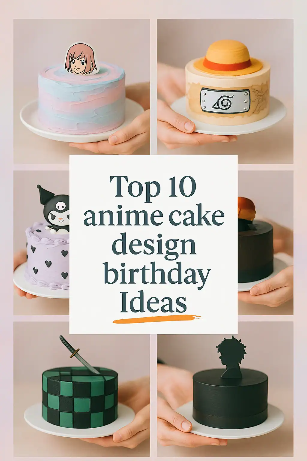 anime cake design birthday