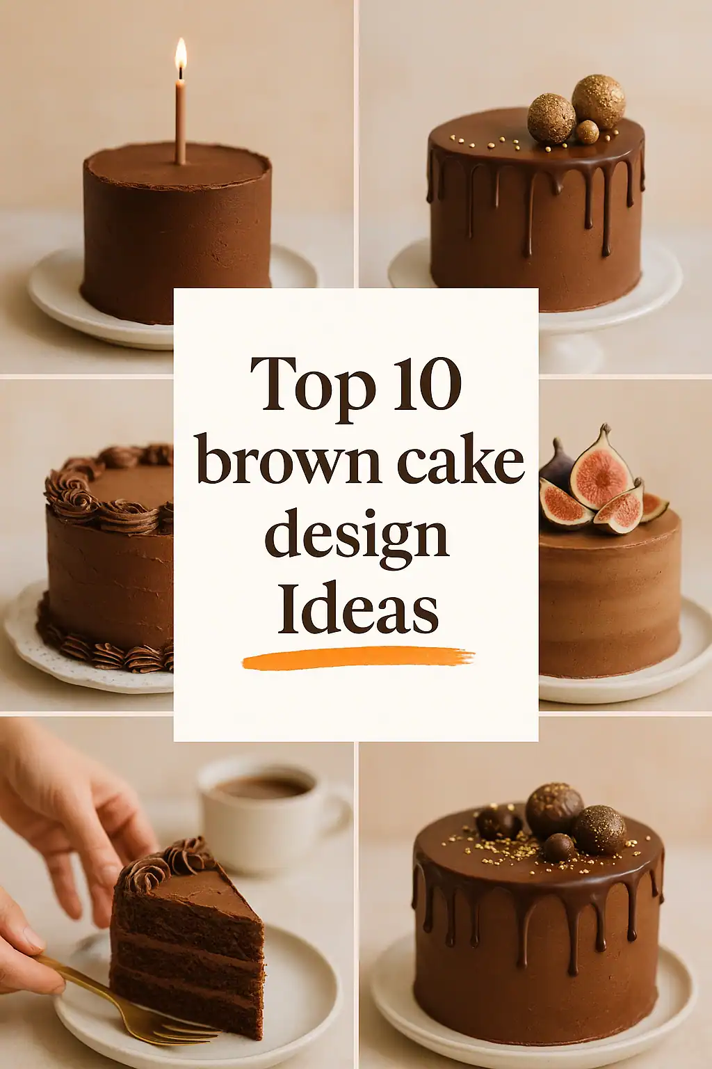 brown cake design