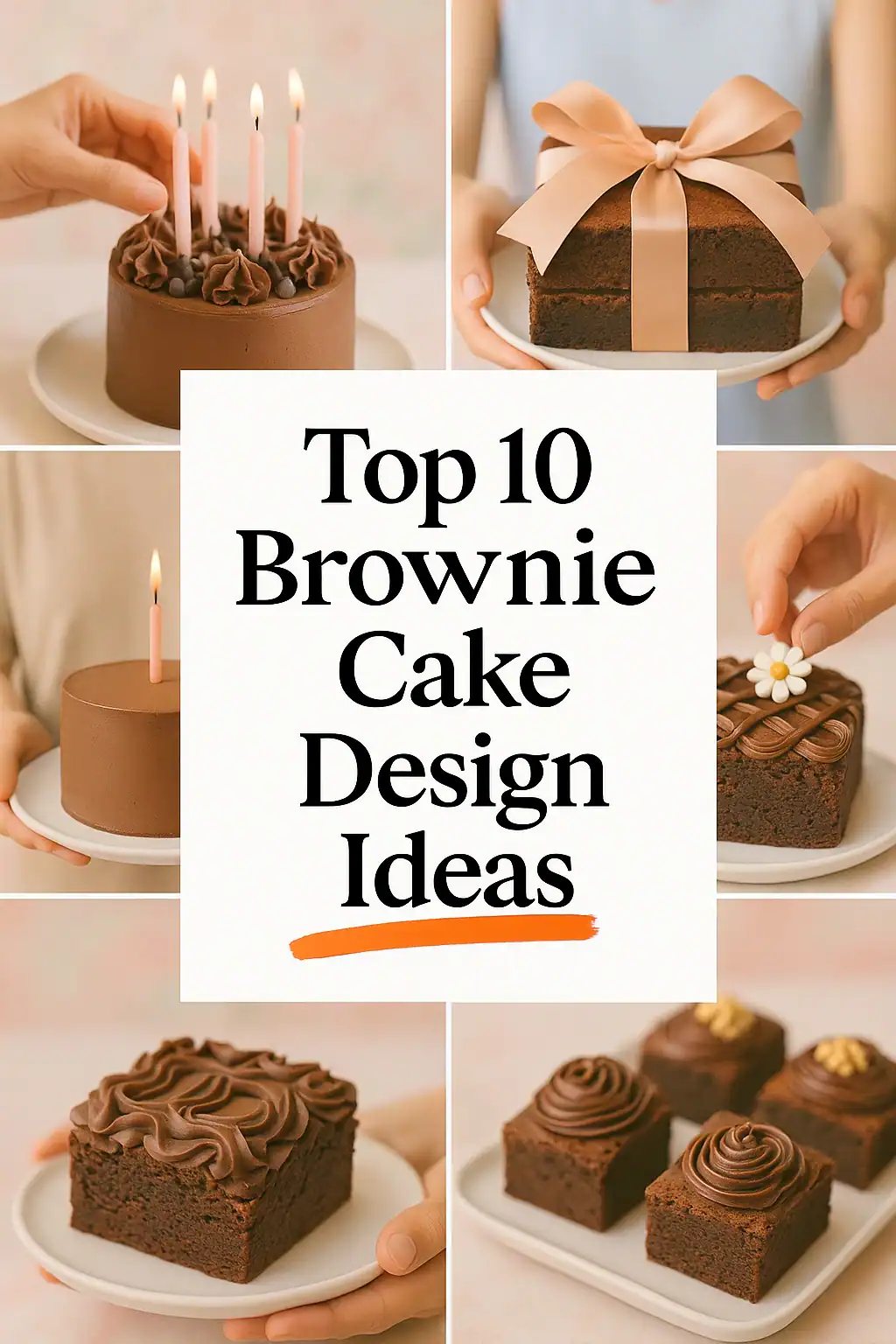 brownie cake design