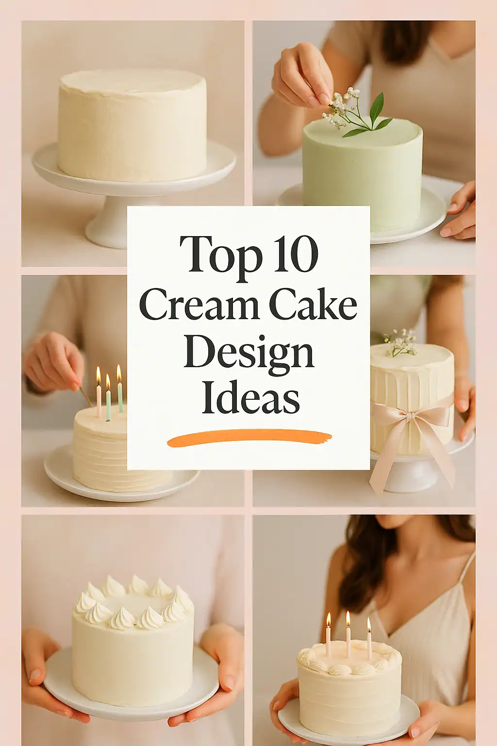 cream cake design