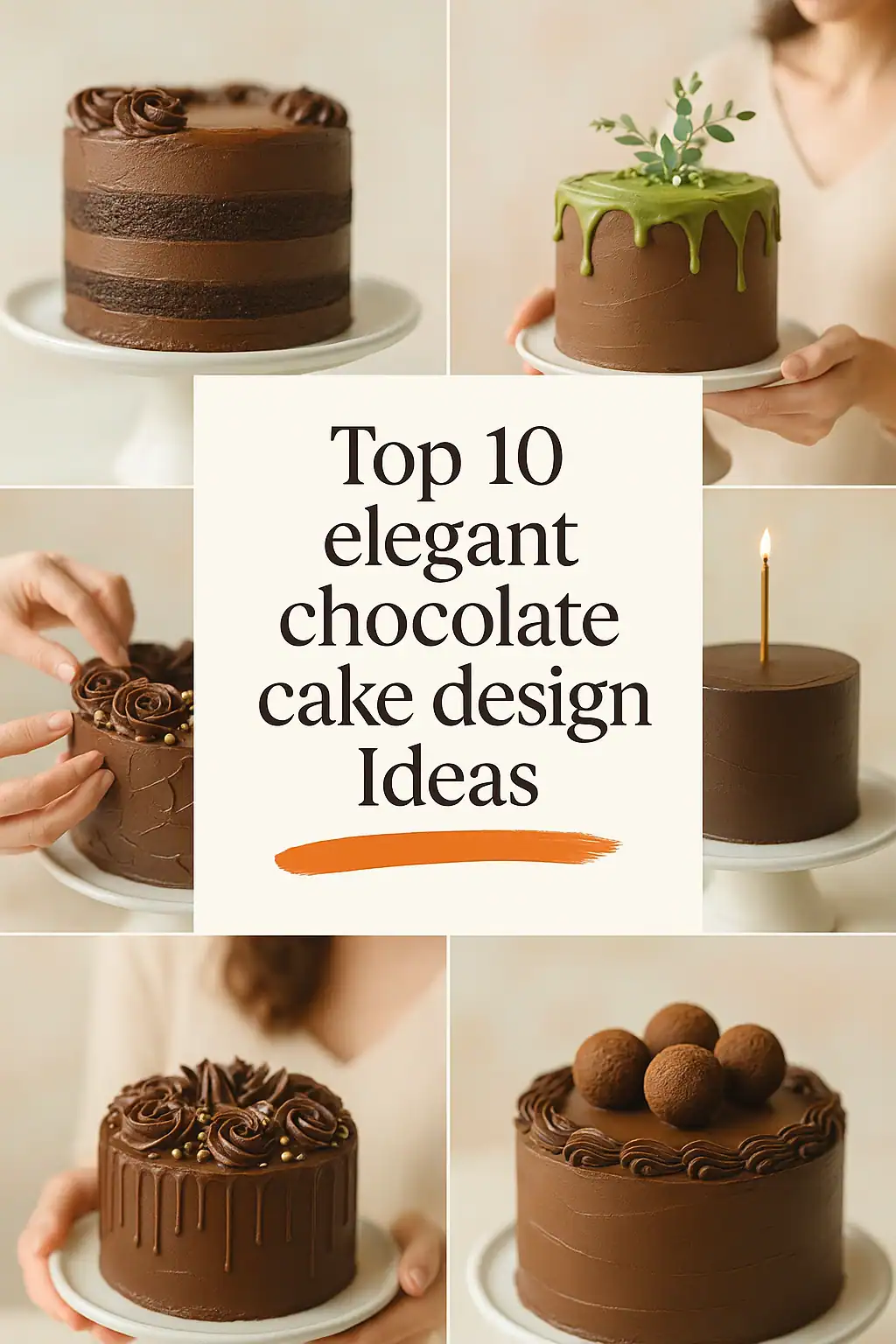 elegant chocolate cake design