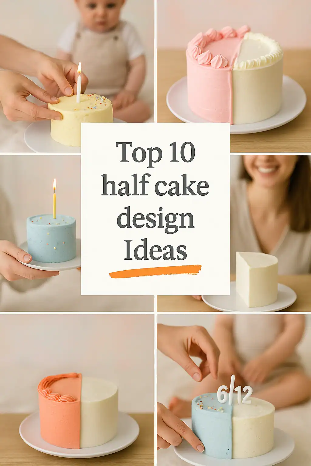half cake design