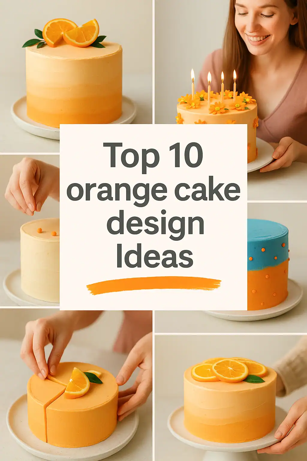 orange cake design