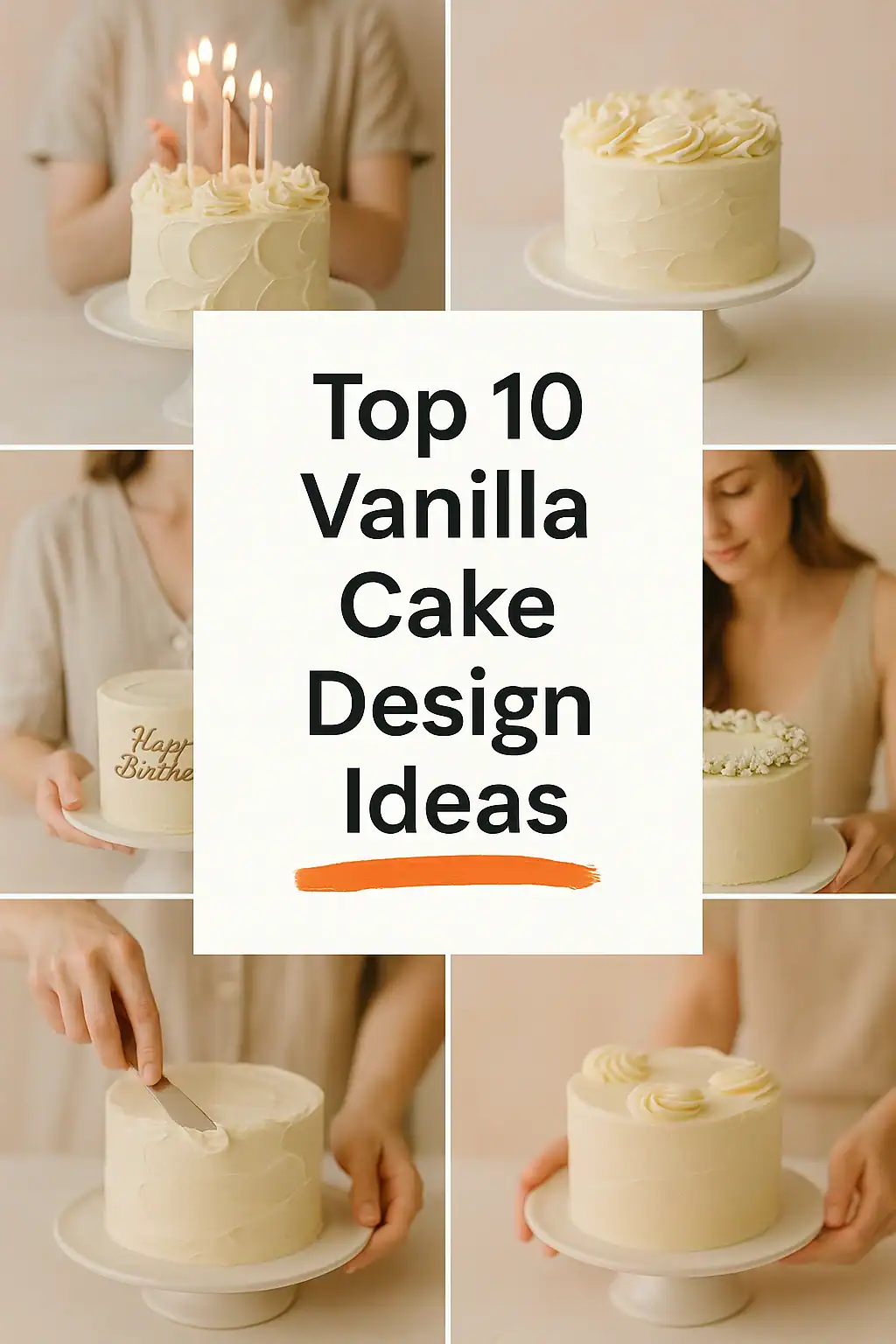 vanilla cake design