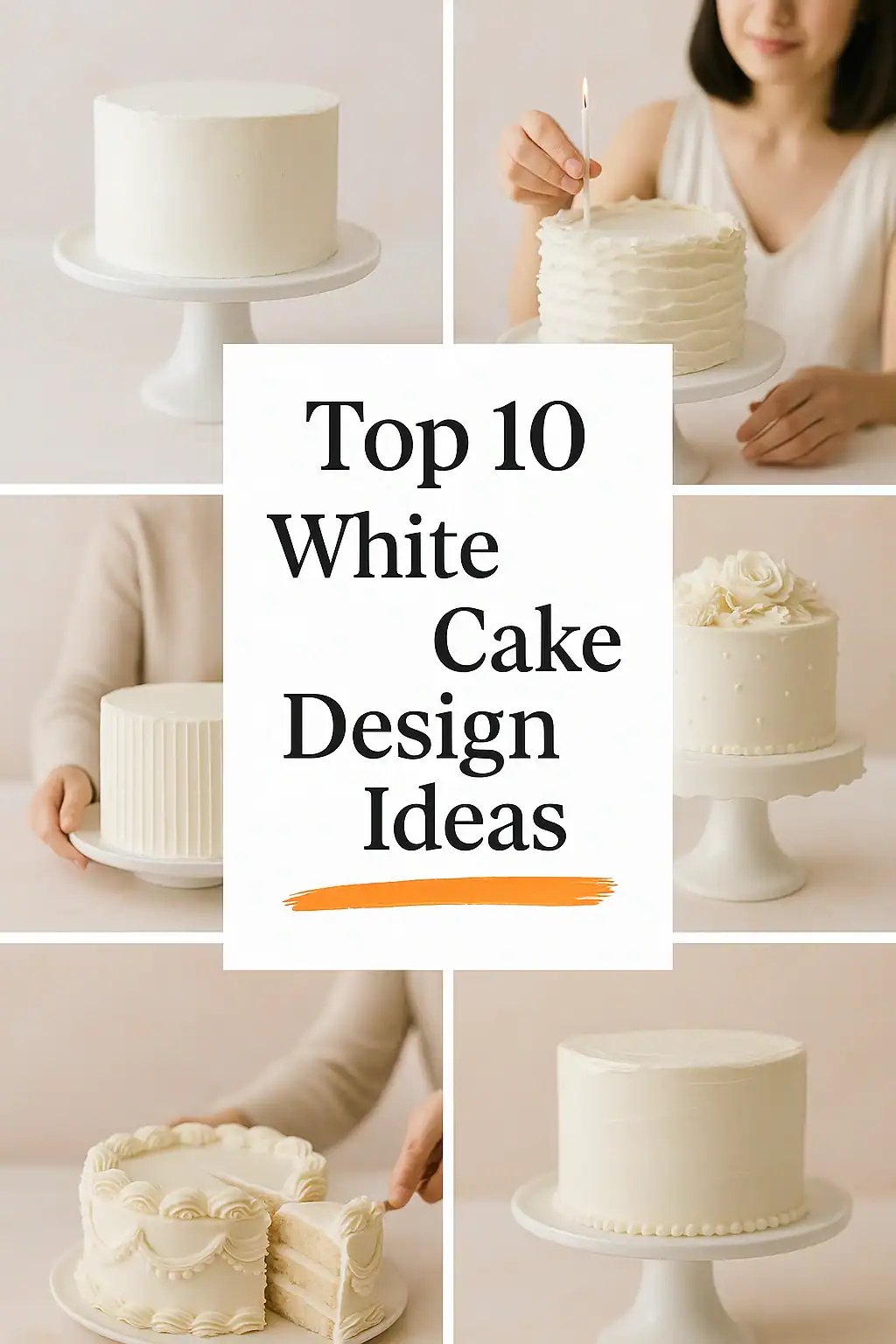 white cake design